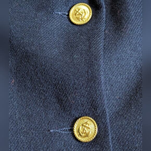 Vintage Stephen Douglas 100% Pure Wool Nautical Button Schoolboy Blazer Jacket - Picture 3 of 4